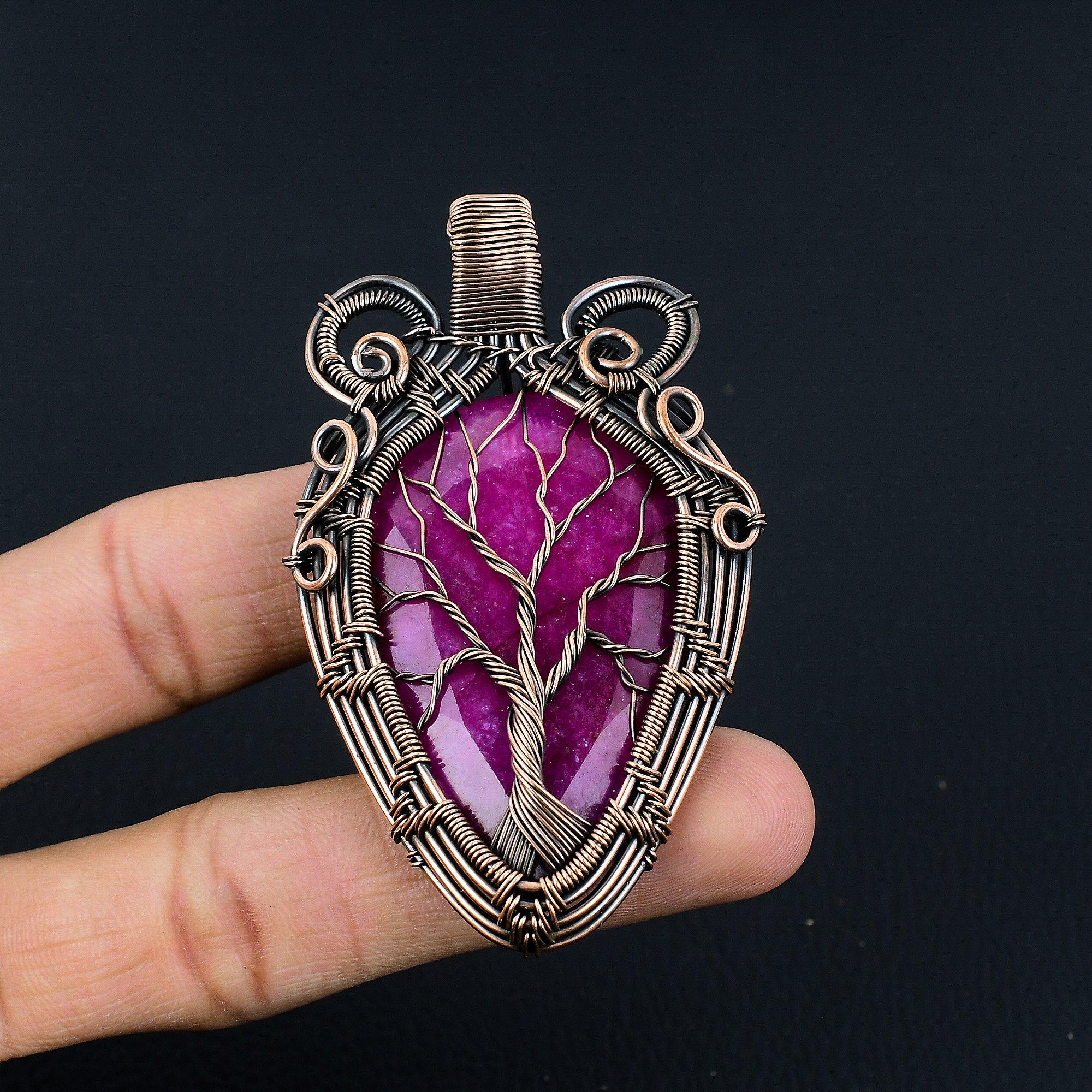 Кулон Древо Жизни с рубином, Ювелирные изделия из драгоценных камней, Кулон ручной работы, обернутый медной проволокой 999 пробы, Ювелирные изделия новейшего дизайна 2.55 Inches
Кулон Древо Жизни с рубином, Ювелирные изделия из драгоценных камней, Кулон ручной работы, обернутый медной проволокой 999 пробы, Ювелирные изделия новейшего дизайна 2.55 Inches