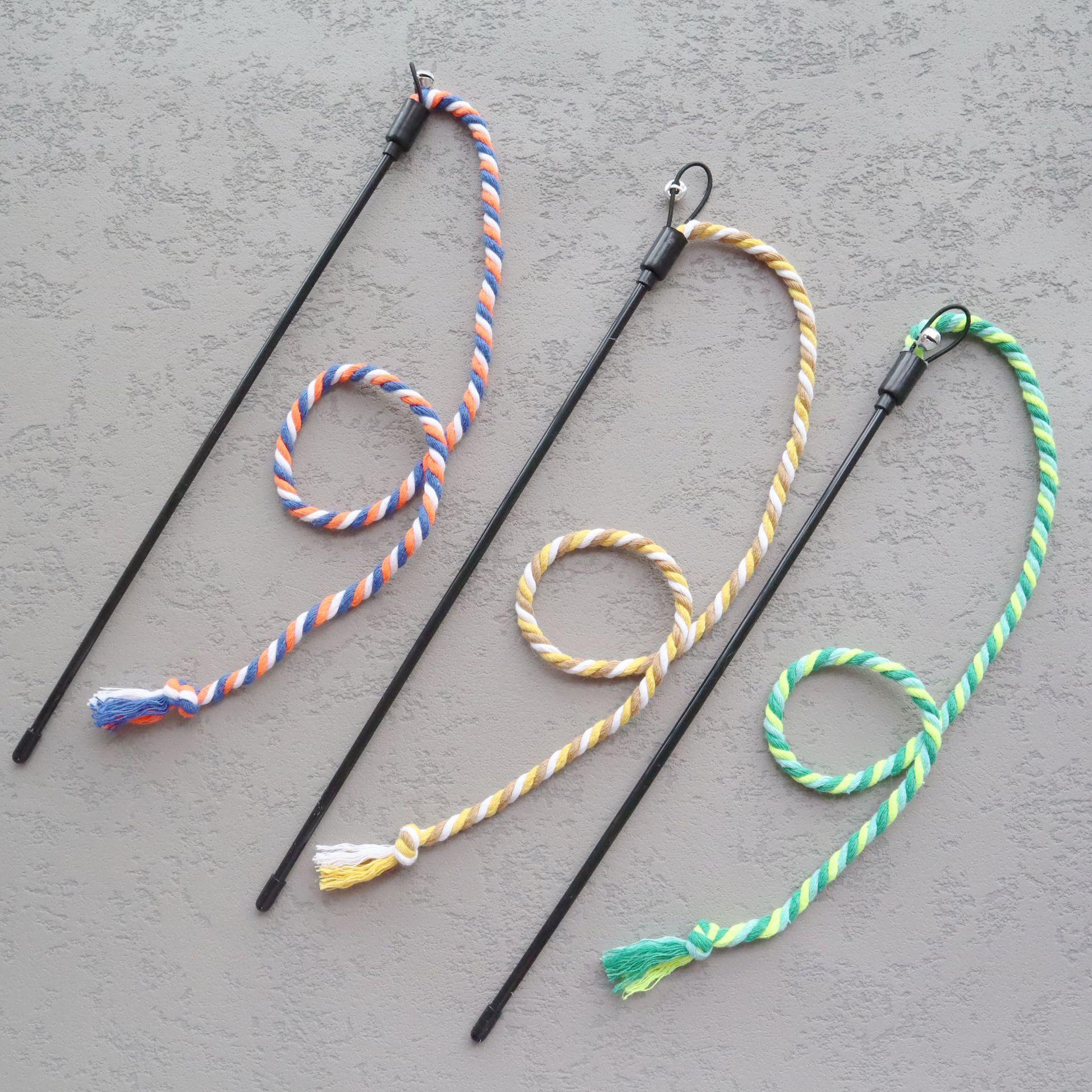 3PCS Cotton Rope Cat Wand Toys Cat Stick Toys Interactive Cat Toy Kitten Playing Teaser Wand Toy Cat Supplies Accessories
3PCS Cotton Rope Cat Wand Toys Cat Stick Toys Interactive Cat Toy Kitten Playing Teaser Wand Toy Cat Supplies Accessories