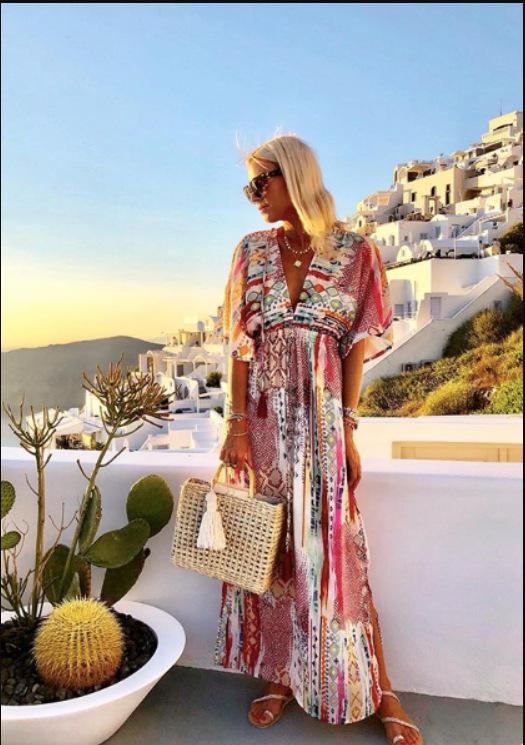 Summer New European And American Women S Clothing Printed Deep V-Neck Dress Short Sleeve High Waist Lace-Up Vacation Skirt XXXL червоний
Summer New European And American Women S Clothing Printed Deep V-Neck Dress Short Sleeve High Waist Lace-Up Vacation Skirt XXXL червоний
