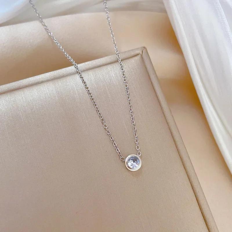Stainless Steel Simple 6mm Zircon Crystal Round Pendant Necklaces for Women Girls Fashion Trendy Accessories Gifts
Stainless Steel Simple 6mm Zircon Crystal Round Pendant Necklaces for Women Girls Fashion Trendy Accessories Gifts