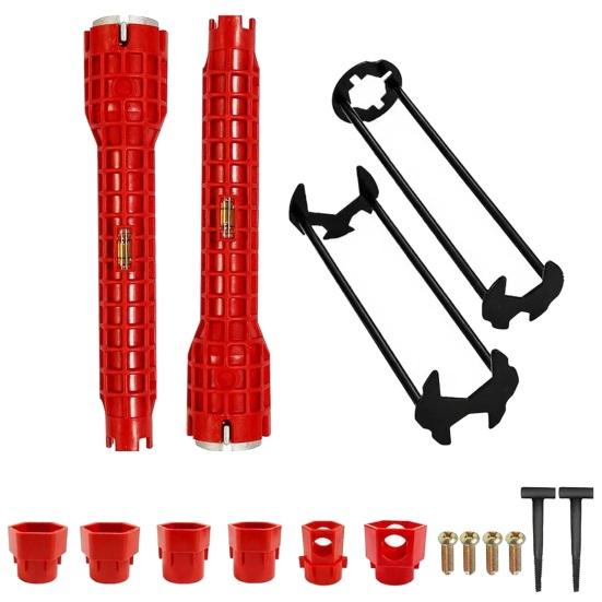 16Pcs/Set Sink Wrench 360 Degree Rotation Four-Claw Hex Wrench Engineering Plastic Alloy Socket Wrench Multifunctional Plumbing Tool 1 Set
16Pcs/Set Sink Wrench 360 Degree Rotation Four-Claw Hex Wrench Engineering Plastic Alloy Socket Wrench Multifunctional Plumbing Tool 1 Set