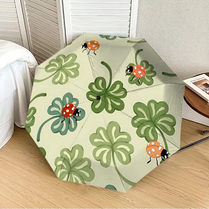 1pc Ladybug, Clover Automatic Folding Umbrella, 8-Rib Durable Frame, Durable Foldable Design - Elegant Gift for Commute yy251210042
1pc Ladybug, Clover Automatic Folding Umbrella, 8-Rib Durable Frame, Durable Foldable Design - Elegant Gift for Commute yy251210042