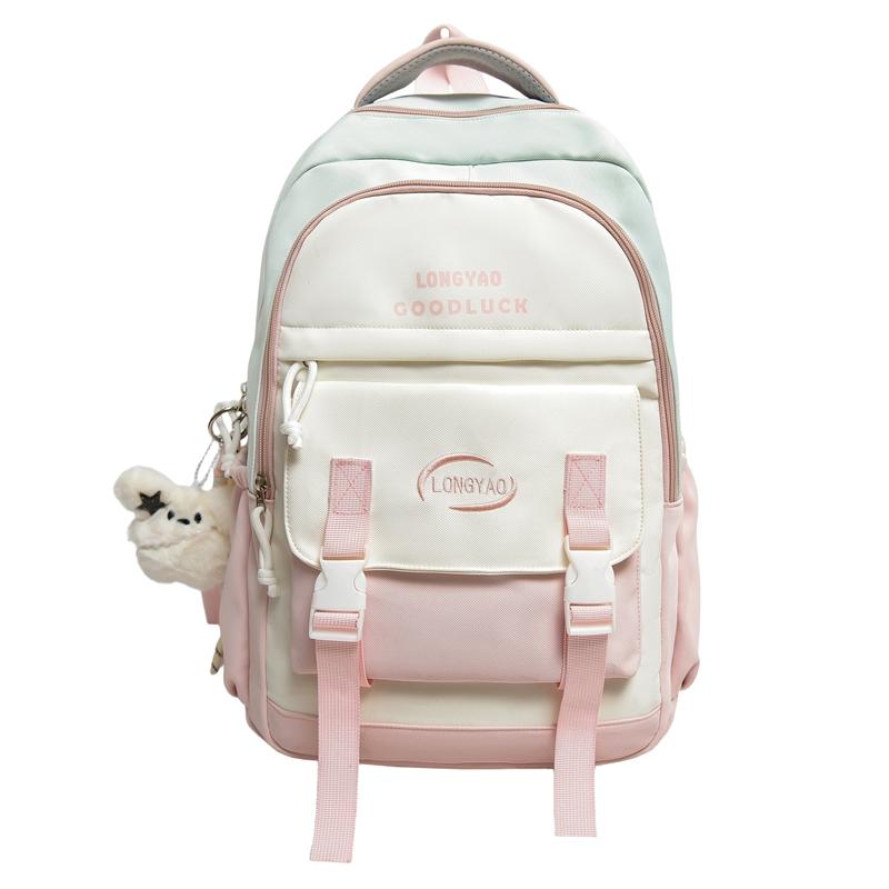 Рюкзак большой вместимости, студенческий школьный рюкзак с цветовым контрастом розовый
Рюкзак большой вместимости, студенческий школьный рюкзак с цветовым контрастом розовый