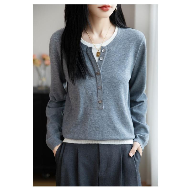 Модный французский свитер контрастного цвета, имитация двойки, женский свитер, топ с длинным рукавом на пуговицах S серый
Модный французский свитер контрастного цвета, имитация двойки, женский свитер, топ с длинным рукавом на пуговицах S серый