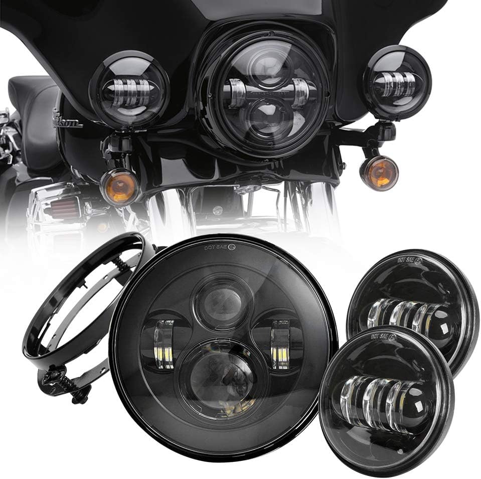 Chelhead LED Headlight Kit for Fog LED Auxiliary Bracket Black 7-inch Harley-Davidson, 4.5-inch Lights, Hi/Lo Switchable, Lights, 7-inch Included, чёрный
Chelhead LED Headlight Kit for Fog LED Auxiliary Bracket Black 7-inch Harley-Davidson, 4.5-inch Lights, Hi/Lo Switchable, Lights, 7-inch Included, чёрный