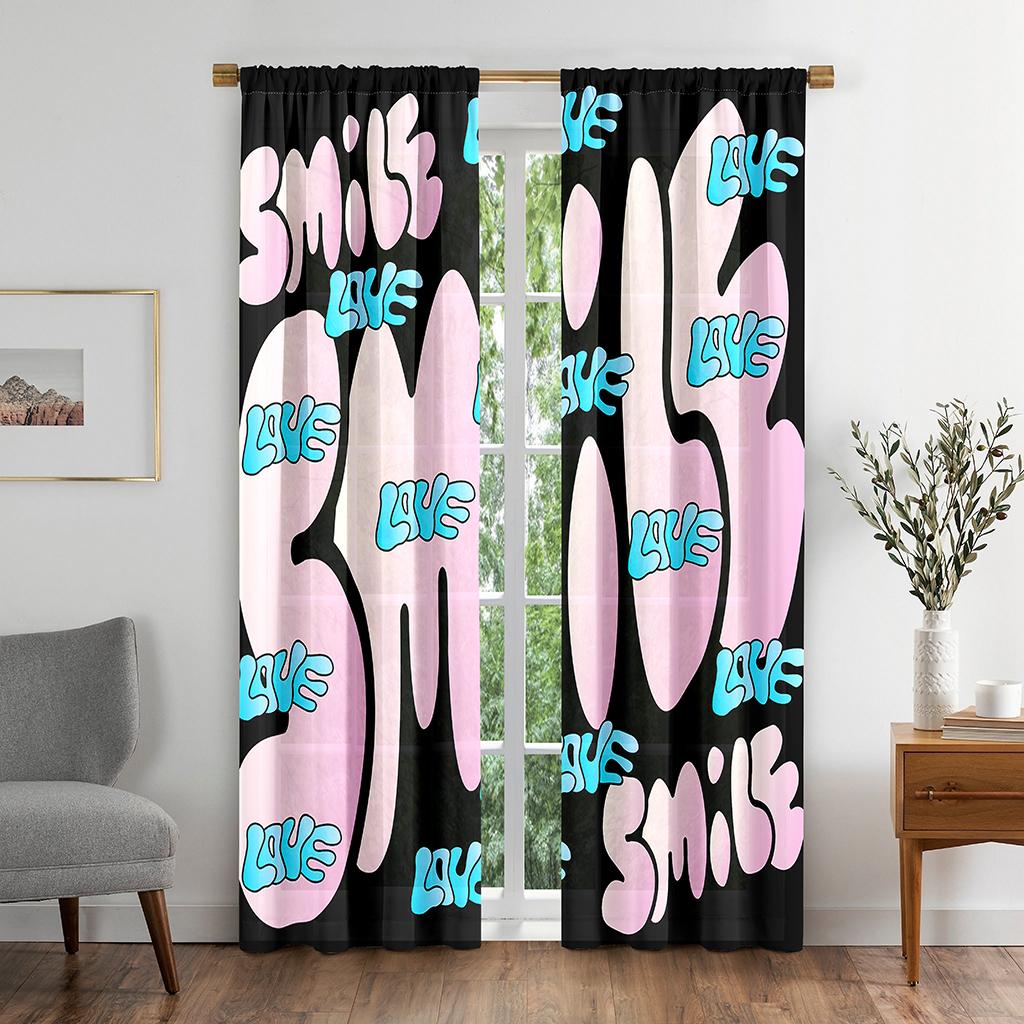Vintage Style Slogan Smile Face Hipster Graphic Vector Window Panel Curtain Living Room Room Bedroom Bathroom Kicthen Door Cupboard Decor Hooks W50 X H130(CM)X2&Hook
Vintage Style Slogan Smile Face Hipster Graphic Vector Window Panel Curtain Living Room Room Bedroom Bathroom Kicthen Door Cupboard Decor Hooks W50 X H130(CM)X2&Hook
