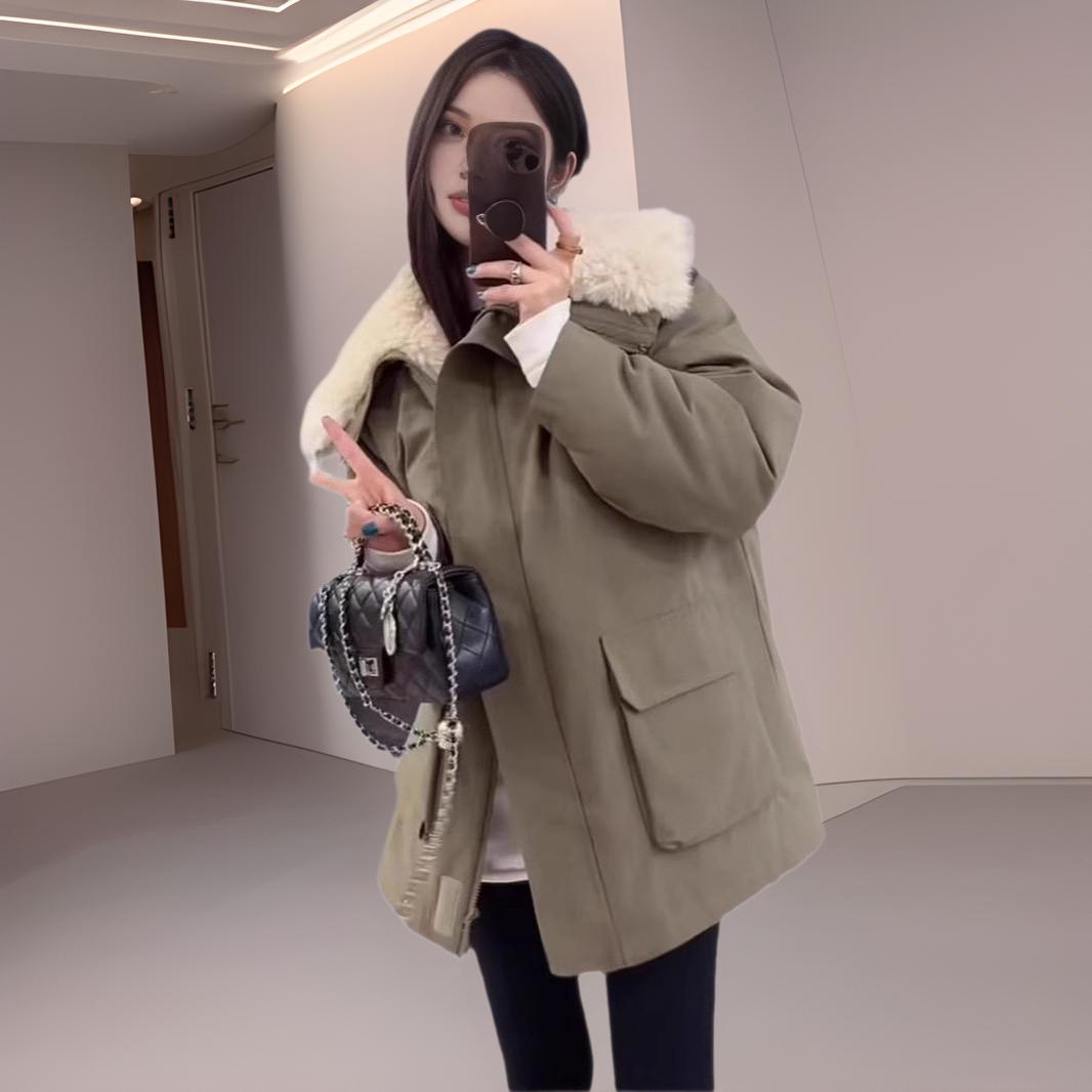 Zhao Lusi Korean-Style Large Lapel Thickened Plush Cotton Parka for Women 2024 Large армія зелений колір
Zhao Lusi Korean-Style Large Lapel Thickened Plush Cotton Parka for Women 2024 Large армія зелений колір