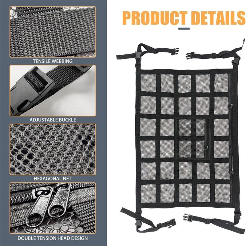 Car Roof Storage Bag Interior Cargo Net Breathable Mesh Bag Car Ceiling Storage Net Pocket Auto Stowing Interior Accessories
Car Roof Storage Bag Interior Cargo Net Breathable Mesh Bag Car Ceiling Storage Net Pocket Auto Stowing Interior Accessories