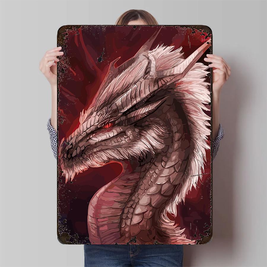 Custom Fantasy Dragon Metal Wall Art Decorative Iron Painting with Red Eyes for Home Office Decoration 20x30cm(7.8x11.8inch)
Custom Fantasy Dragon Metal Wall Art Decorative Iron Painting with Red Eyes for Home Office Decoration 20x30cm(7.8x11.8inch)