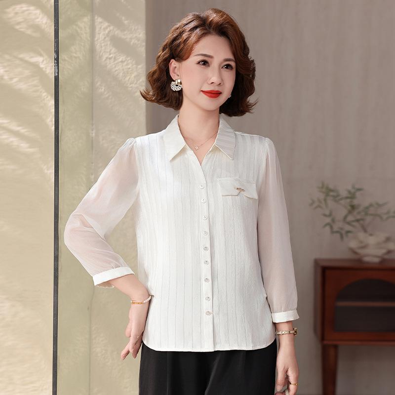 Autumn Long Sleeve Lapel Shirt for Middle-aged Women XL (90-105 lbs) белый
Autumn Long Sleeve Lapel Shirt for Middle-aged Women XL (90-105 lbs) белый