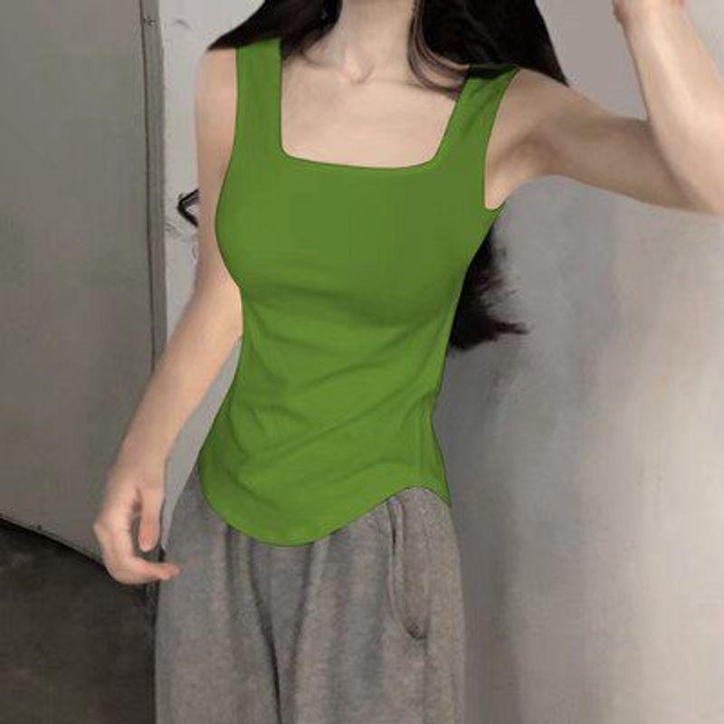 White Square-Neck Camisole for Women, Spring/Summer 2025 New Style, Irregular Design, Sleeveless Base Layer Avocado Green XL
White Square-Neck Camisole for Women, Spring/Summer 2025 New Style, Irregular Design, Sleeveless Base Layer Avocado Green XL