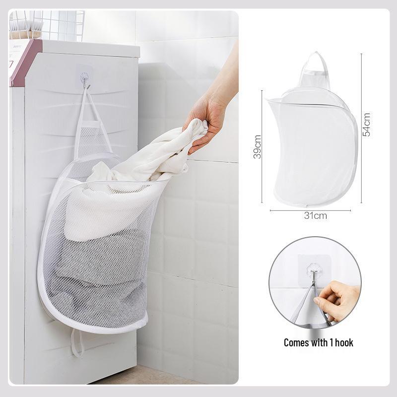 Foldable Wall-Mounted Laundry Basket - Mesh Storage Bag for Bathroom and Underwear OPP Bag
Foldable Wall-Mounted Laundry Basket - Mesh Storage Bag for Bathroom and Underwear OPP Bag