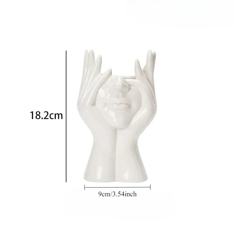 Ceramic Human Face Flower Vases Home Decor Creatrive Art Sculpture Human Head Abstract Plant Flower Pot Living Room Decors
Ceramic Human Face Flower Vases Home Decor Creatrive Art Sculpture Human Head Abstract Plant Flower Pot Living Room Decors
