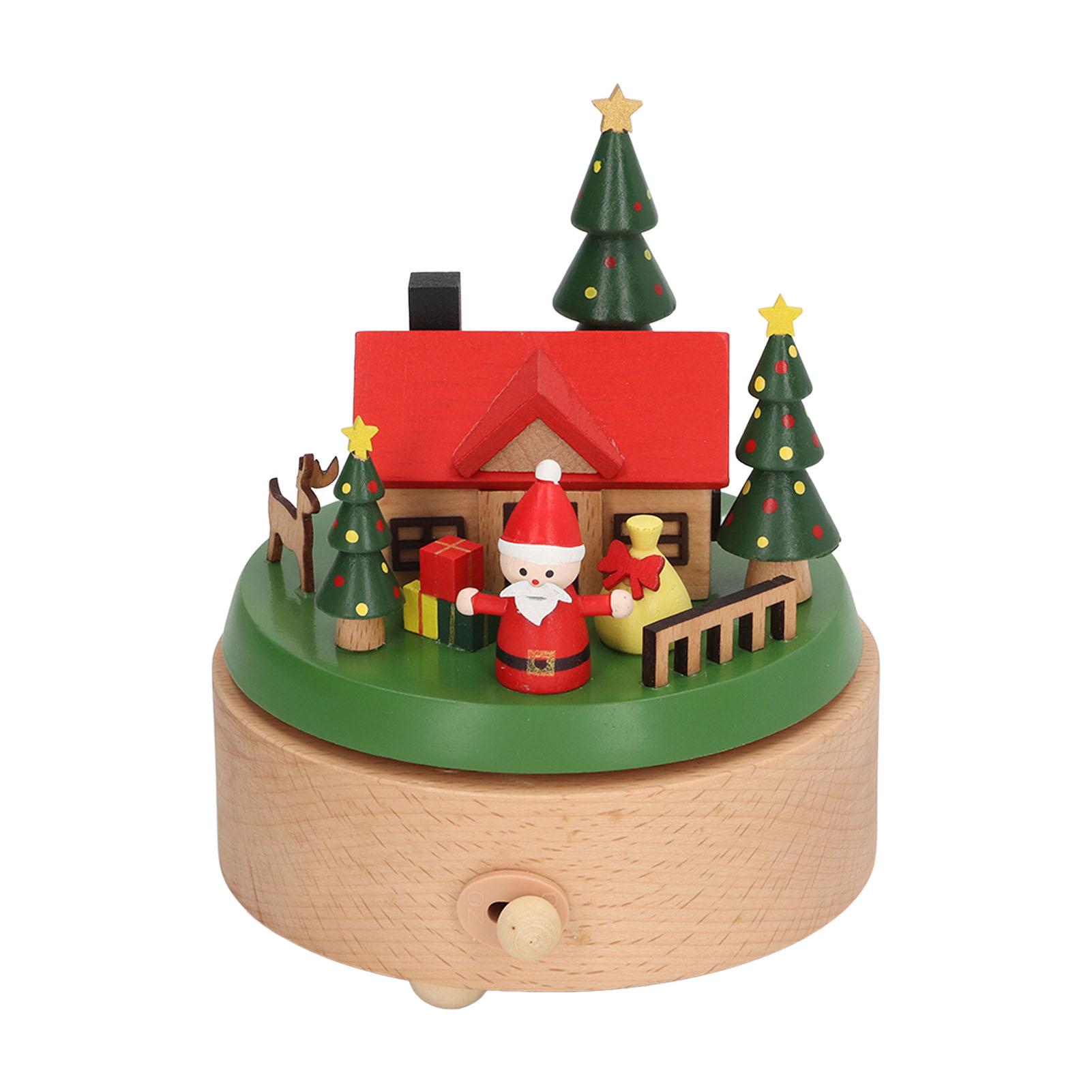 Wooden Rotating Music Box Round Bottom Santa House Christmas Music Box for Decoration Wooden Round
Wooden Rotating Music Box Round Bottom Santa House Christmas Music Box for Decoration Wooden Round