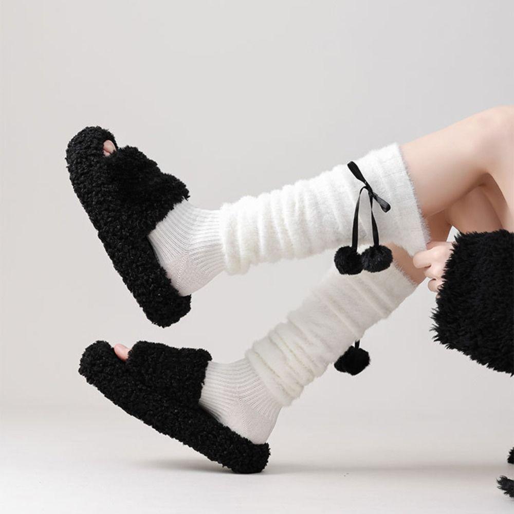 Y2k Mink Fur Leg Warmer Thicken Knitted Leg Covers Fashion Lolita Bowknot Leg Warmer Women White Simple 
Y2k Mink Fur Leg Warmer Thicken Knitted Leg Covers Fashion Lolita Bowknot Leg Warmer Women White Simple