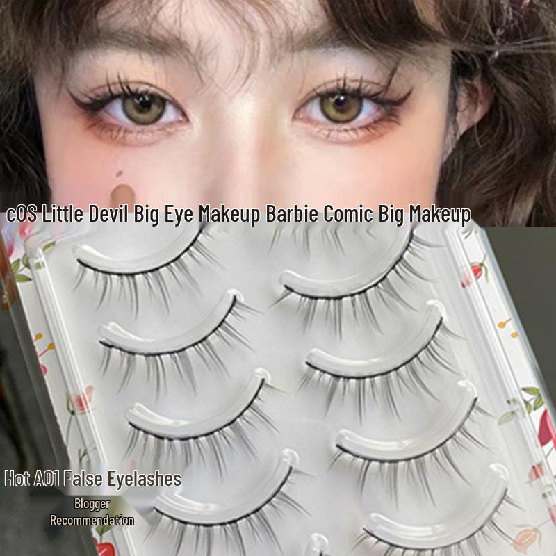 Five Pairs of Natural Little Devil False Eyelashes with Transparent Stem, Full Strip, Cross Style (A01)
Five Pairs of Natural Little Devil False Eyelashes with Transparent Stem, Full Strip, Cross Style (A01)