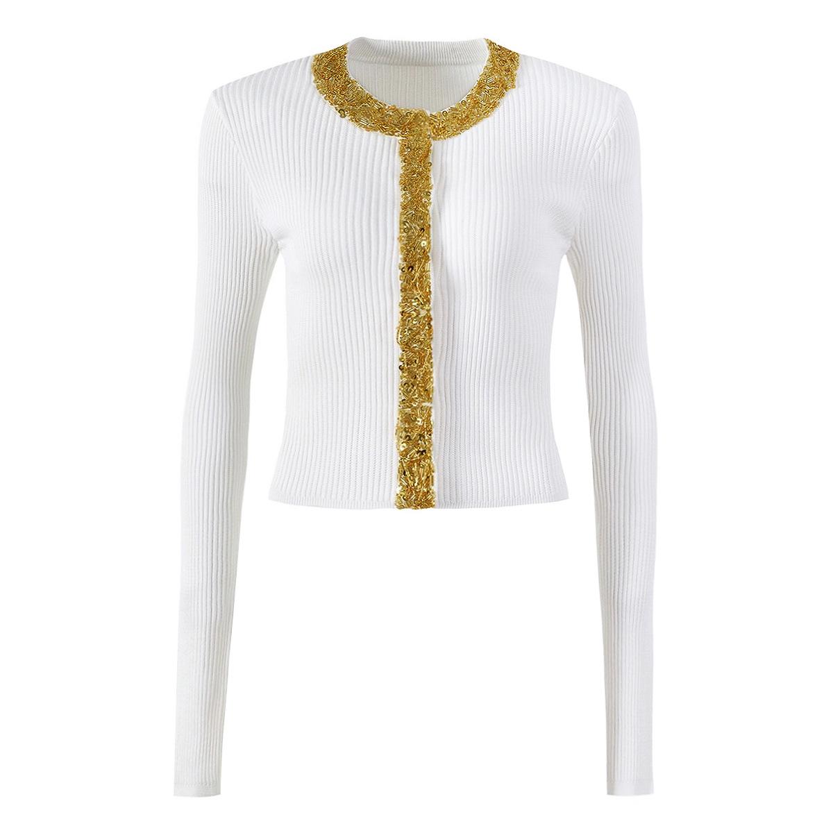 2025 Spring/Autumn Women s Beaded Knit Cardigan – Long Sleeve, Round Neck, Fashionable Design Large
2025 Spring/Autumn Women s Beaded Knit Cardigan – Long Sleeve, Round Neck, Fashionable Design Large
