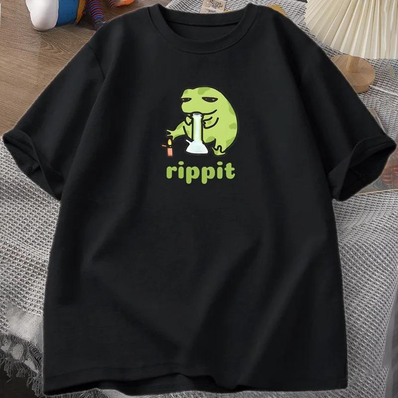 Смешная футболка Rippit с принтом лягушки, повседневная футболка с коротким рукавом, футболка в стиле Харадзюку, уличная одежда, топы S
Смешная футболка Rippit с принтом лягушки, повседневная футболка с коротким рукавом, футболка в стиле Харадзюку, уличная одежда, топы S