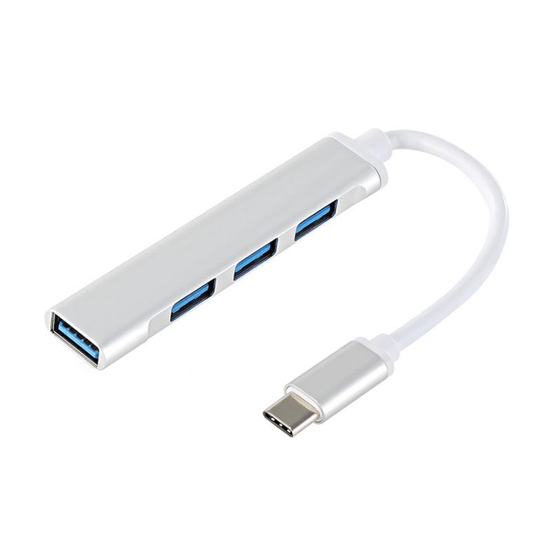 Ультратонкий USB Type-C 4-портовый хаб док-станция расширения
Ультратонкий USB Type-C 4-портовый хаб док-станция расширения