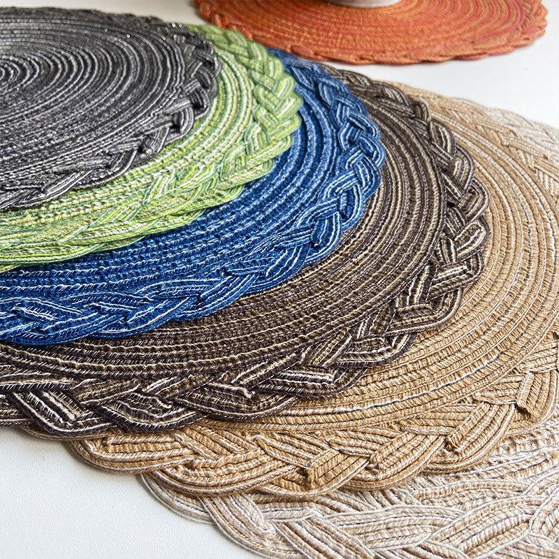 Placemat, cotton and polyester round weave, insulated S-shaped placemat, used as a coaster for plates and cups, easy to clean 18x18 cm
Placemat, cotton and polyester round weave, insulated S-shaped placemat, used as a coaster for plates and cups, easy to clean 18x18 cm