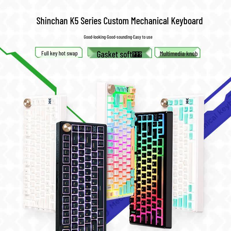 Lenovo Xiaoxin K5 Hot-Swappable Mechanical Keyboard
Lenovo Xiaoxin K5 Hot-Swappable Mechanical Keyboard