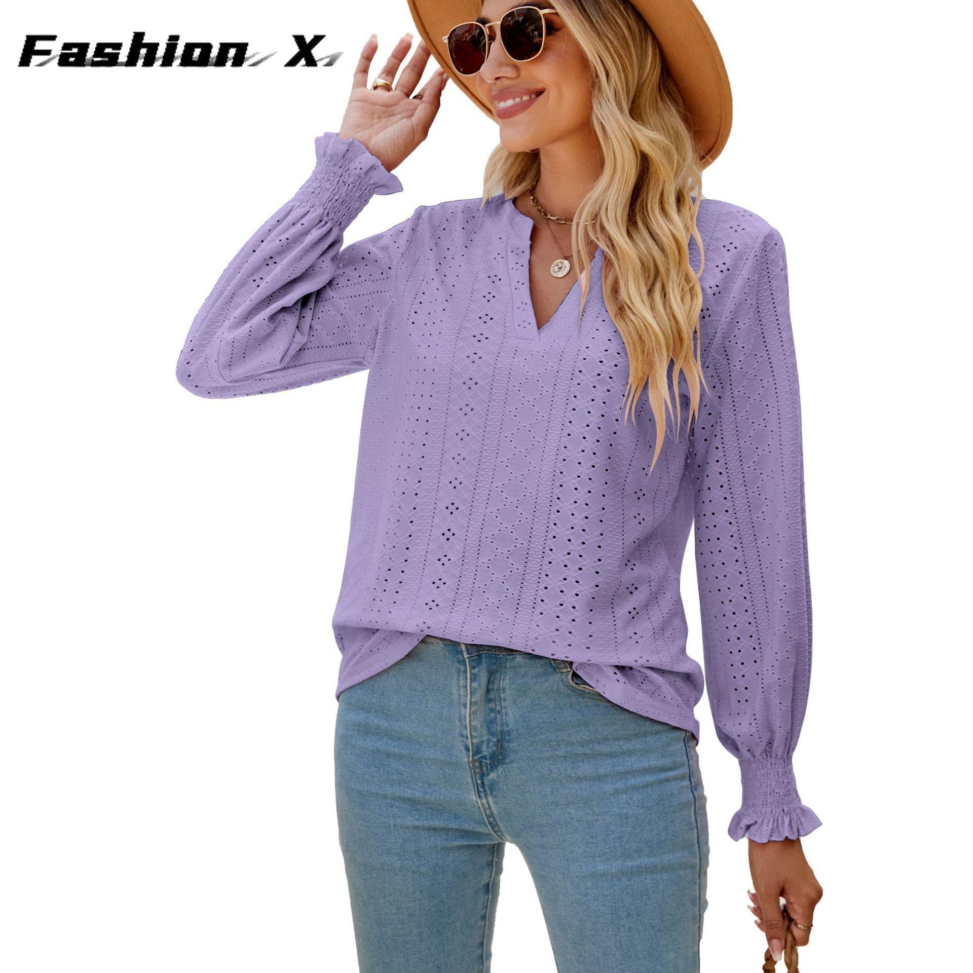 Новый однотонный свободный топ с длинными рукавами и v-образным вырезом с полыми термоусадочными рукавами и v-образным вырезом S фиолетовый
Новый однотонный свободный топ с длинными рукавами и v-образным вырезом с полыми термоусадочными рукавами и v-образным вырезом S фиолетовый