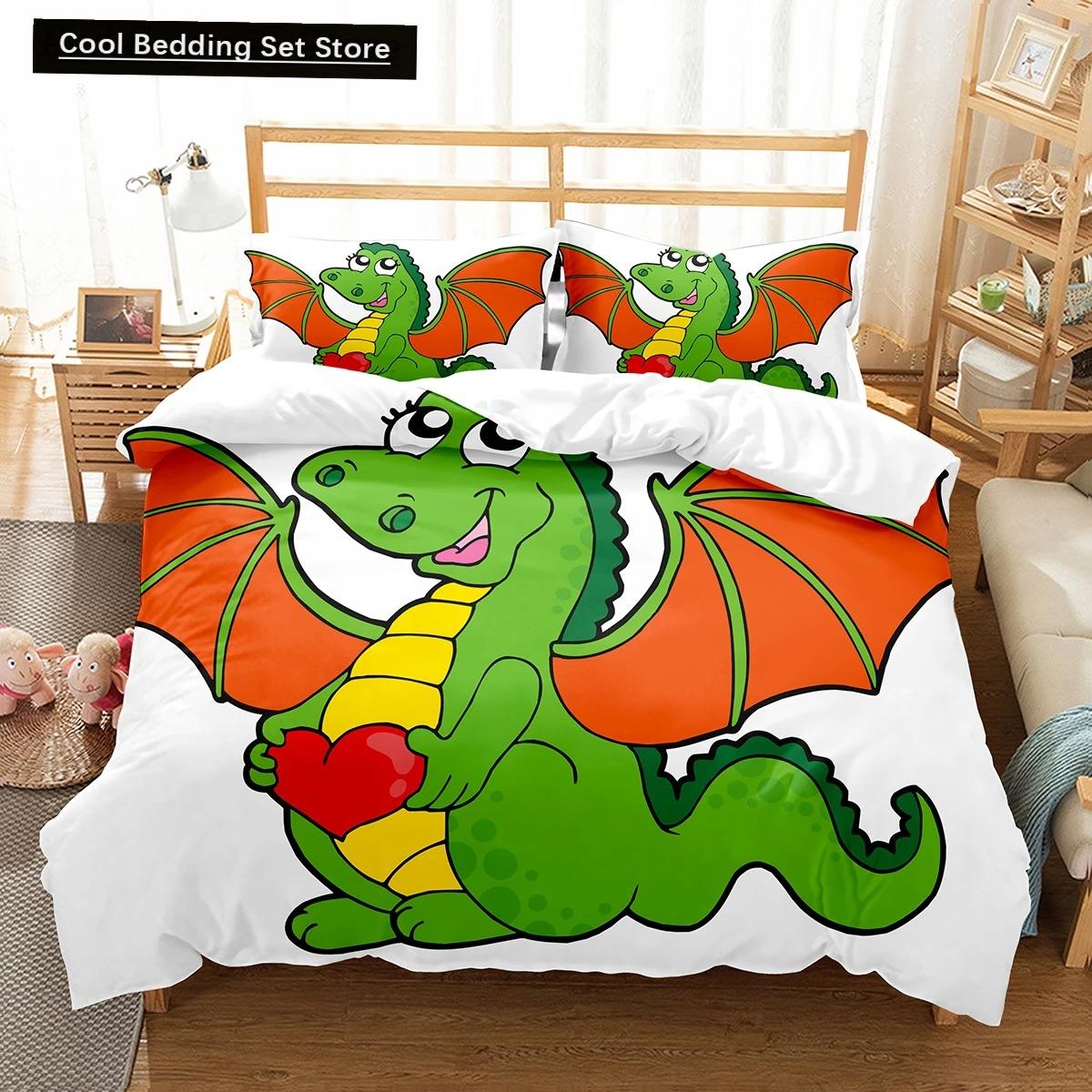 Cartoon Dragon King Queen Duvet Cover Kids Boys Animal Bedding Set Lovely Magical Creature Quilt Cover Polyester Comforter Cover 70x133cm 2pcs
Cartoon Dragon King Queen Duvet Cover Kids Boys Animal Bedding Set Lovely Magical Creature Quilt Cover Polyester Comforter Cover 70x133cm 2pcs