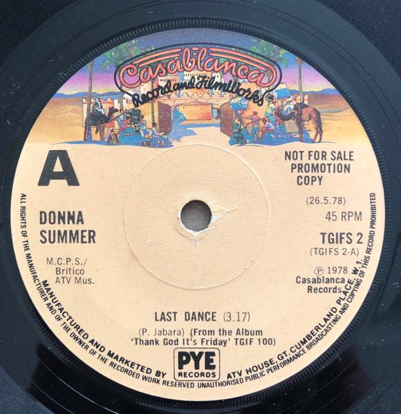7inch Record DONNA SUMMER - Last Dance / With Your Love TGIFS2PROMO Casablanca 1978 UK Dance & Electronica Used
7inch Record DONNA SUMMER - Last Dance / With Your Love TGIFS2PROMO Casablanca 1978 UK Dance & Electronica Used