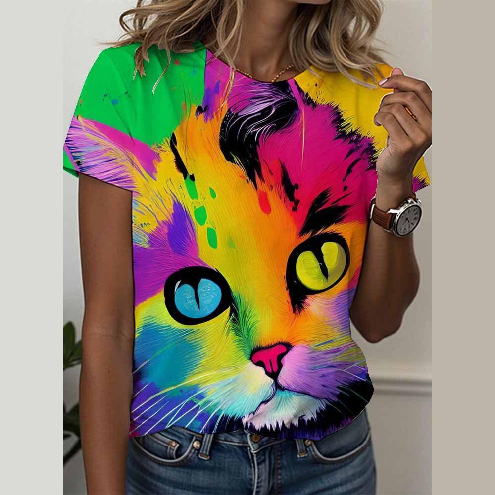 Женская футболка с коротким рукавом и 3D-печатью 6XL
Женская футболка с коротким рукавом и 3D-печатью 6XL