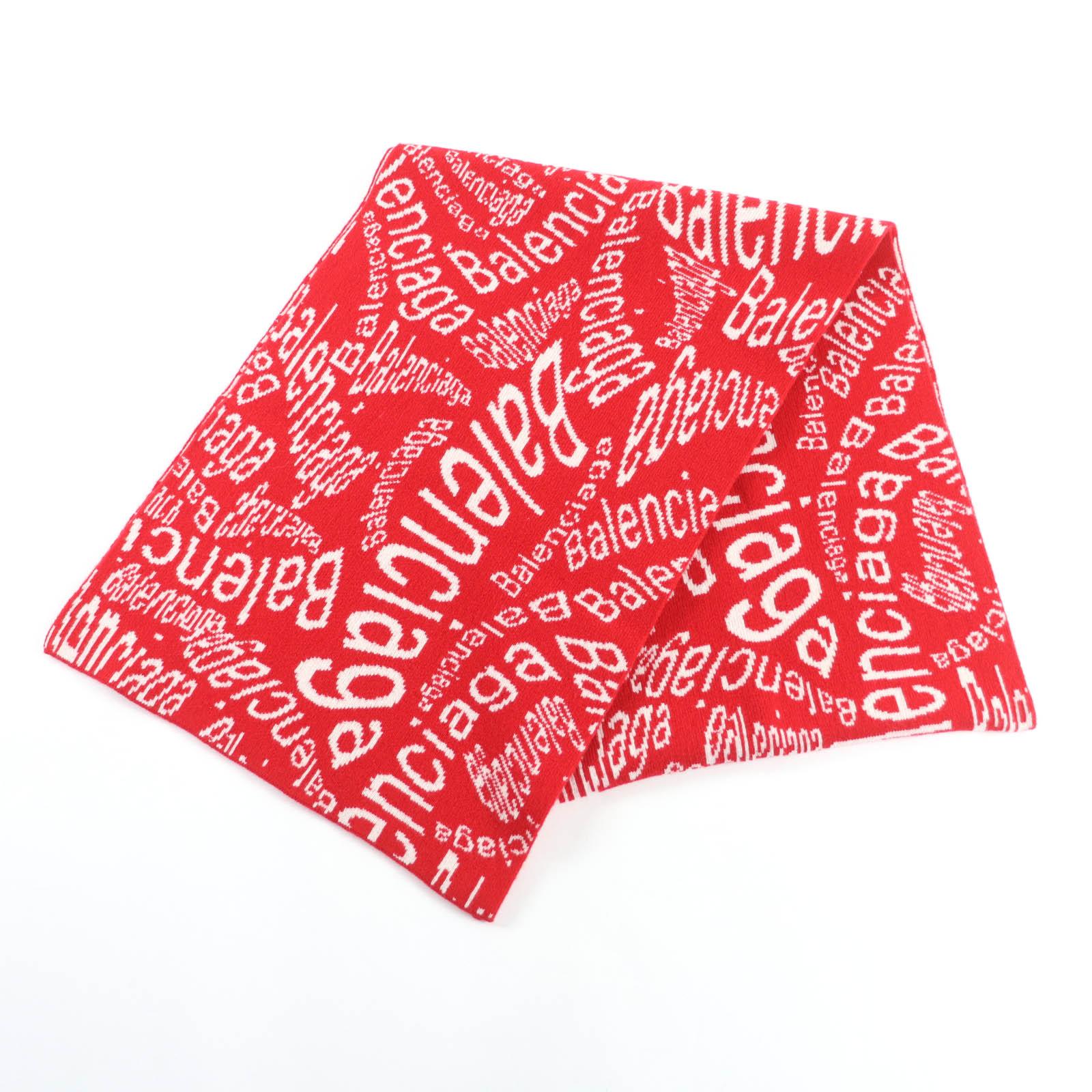 Excellent BALENCIAGA Scarf Large all-over logo Red white wool Women S 583121 Used
Excellent BALENCIAGA Scarf Large all-over logo Red white wool Women S 583121 Used