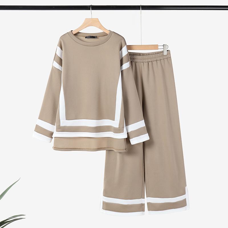 ZANZEA Женский полосатый пуловер и брюки Повседневный костюм-двойка Осенние наряды S
ZANZEA Женский полосатый пуловер и брюки Повседневный костюм-двойка Осенние наряды S