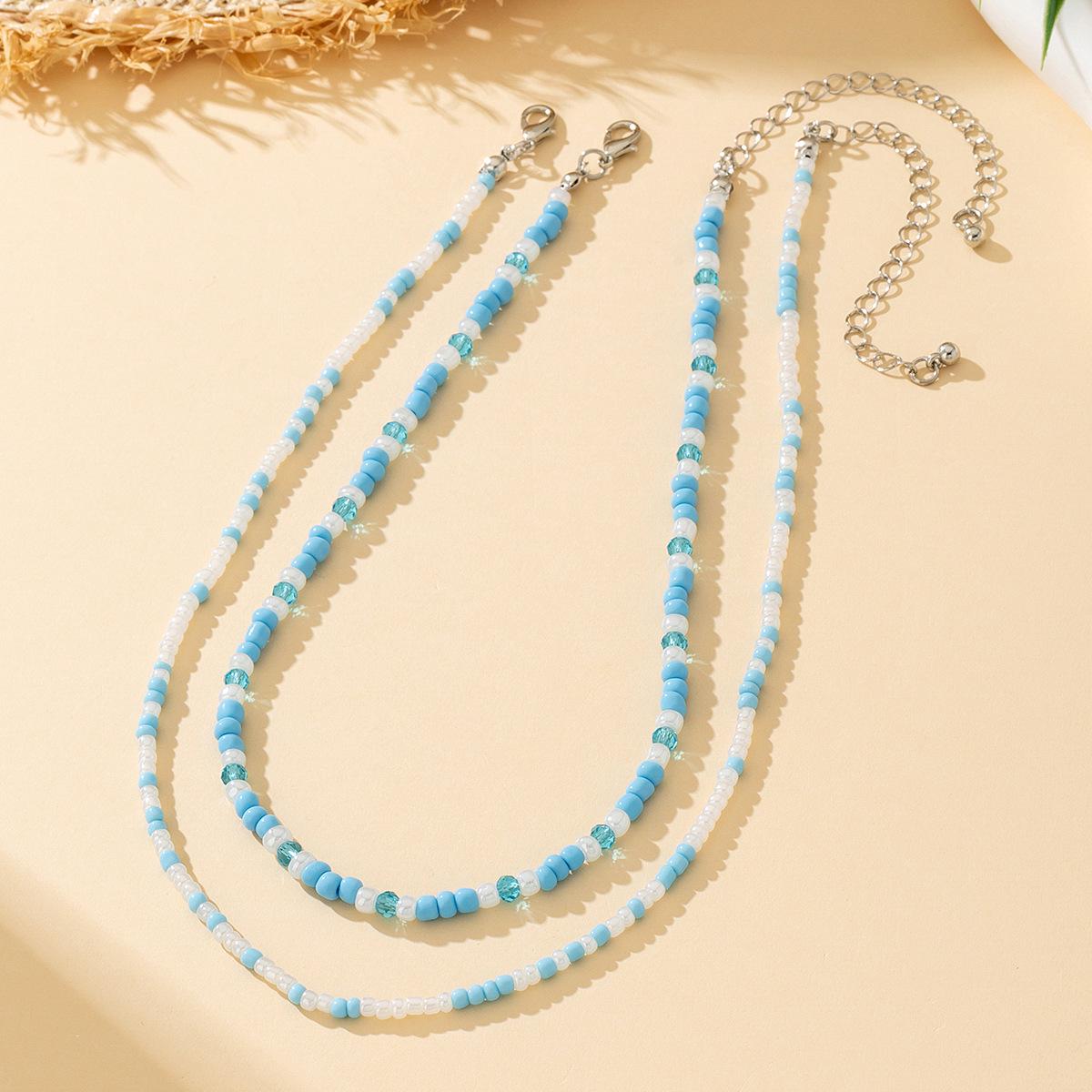 Versatile Sky Blue Bead Necklace: Small & Large Beads for a Fashionable European & American Resort Casual Look. небо синє кольору
Versatile Sky Blue Bead Necklace: Small & Large Beads for a Fashionable European & American Resort Casual Look. небо синє кольору