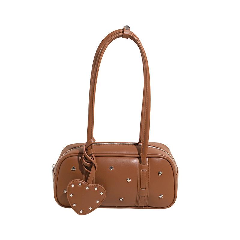 Fashi Pink One Shoulder Bag for Women Persalized Rivet Heart Tassel Handbags Korean Retro Versatile PU Underarm Bags (20cm<Max Length<30cm) кавовий
Fashi Pink One Shoulder Bag for Women Persalized Rivet Heart Tassel Handbags Korean Retro Versatile PU Underarm Bags (20cm<Max Length<30cm) кавовий