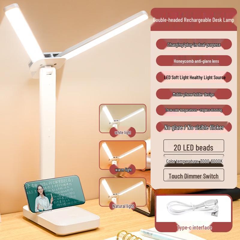 Oenyled Dual-Head Rechargeable Eye Protection Desk Lamp
Oenyled Dual-Head Rechargeable Eye Protection Desk Lamp