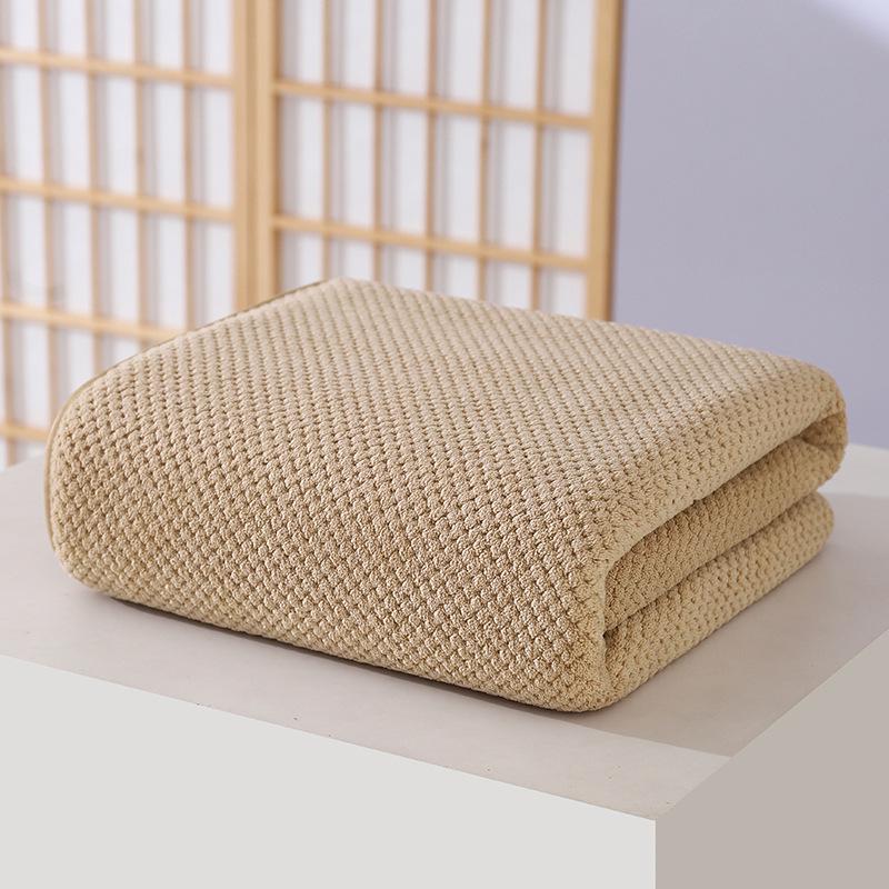 Large Soft Absorbent Coral Fleece Bath Towel - Japanese-Style Pineapple Grid, No Shedding, Adult Size 35x75 cm коричневий
Large Soft Absorbent Coral Fleece Bath Towel - Japanese-Style Pineapple Grid, No Shedding, Adult Size 35x75 cm коричневий