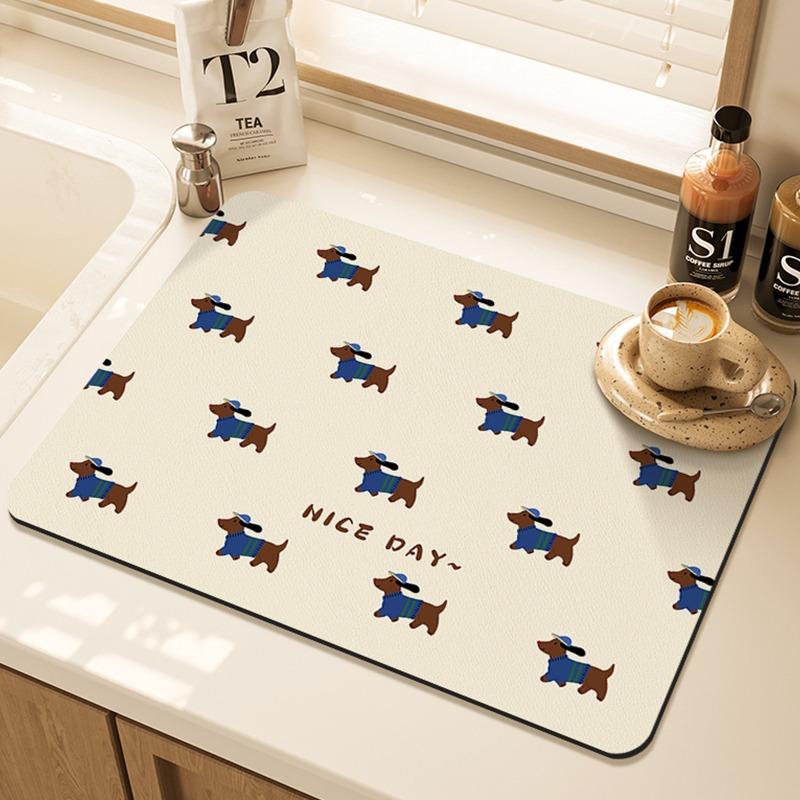 Cartoon Pug Pattern Printed Kitchen Drying Mat Counter Heat-Resistant Dish Pad Absorbent Quick-Dry Placemat Bar Mat (as the picture,20x30cm)
Cartoon Pug Pattern Printed Kitchen Drying Mat Counter Heat-Resistant Dish Pad Absorbent Quick-Dry Placemat Bar Mat (as the picture,20x30cm)
