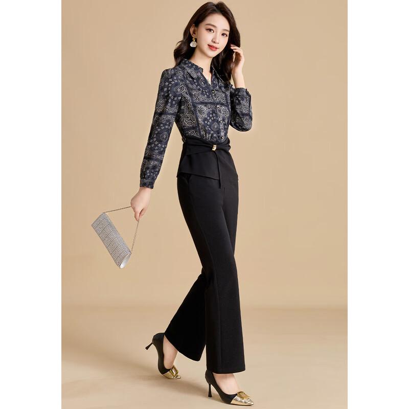 Kebell Elegant Commuter Two-Piece Set: Patchwork Top & Straight Leg Pants 2XL
Kebell Elegant Commuter Two-Piece Set: Patchwork Top & Straight Leg Pants 2XL