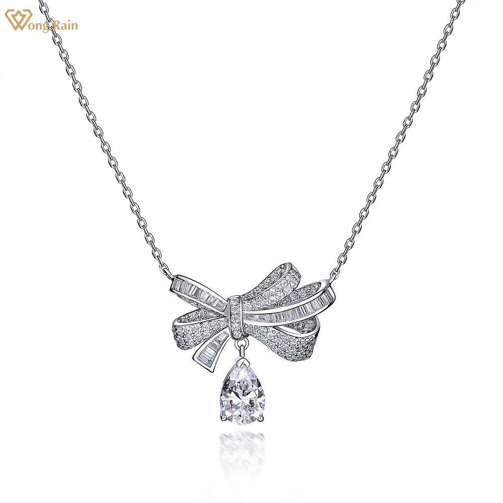 Wong Rain, 100% серебро 925 пробы, грушевидная огранка, 7*10 мм, AAAAA, цирконы, драгоценный камень, коктейльное ожерелье с бантом, ожерелье для женщин, ювелирные изделия белый
Wong Rain, 100% серебро 925 пробы, грушевидная огранка, 7*10 мм, AAAAA, цирконы, драгоценный камень, коктейльное ожерелье с бантом, ожерелье для женщин, ювелирные изделия белый