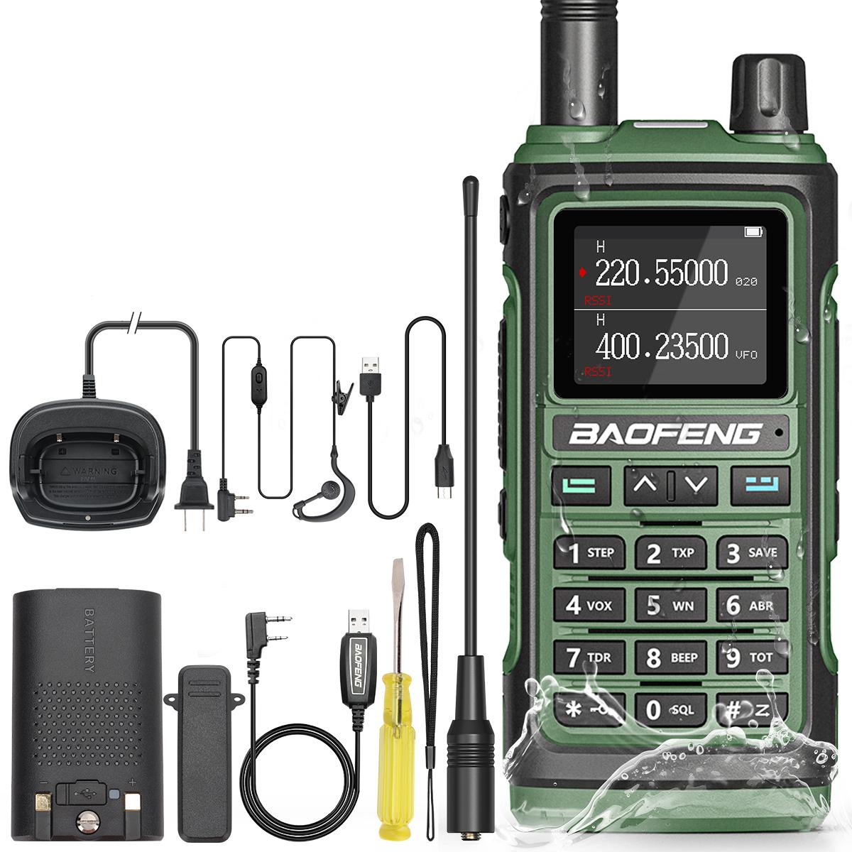 Baofeng UV-17pro L Высокомощная рация, 136–520 МГц, трехдиапазонный домофон с цветным экраном 1,77 дюйма, FM-радио, фонарик, портативный портативный двусторонний фонарик
Baofeng UV-17pro L Высокомощная рация, 136–520 МГц, трехдиапазонный домофон с цветным экраном 1,77 дюйма, FM-радио, фонарик, портативный портативный двусторонний фонарик