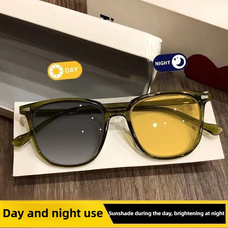 Fashionable Square-Frame Night Vision Myopia Glasses Day and Night Dual-Use Anti-Glare and UV-Protective Eyewear 0 To -4.0 -3.5 зелений
Fashionable Square-Frame Night Vision Myopia Glasses Day and Night Dual-Use Anti-Glare and UV-Protective Eyewear 0 To -4.0 -3.5 зелений