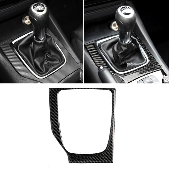 Carbon Fiber Left Manual Car Gear Shift Panel Decoration Sticker for Mazda3