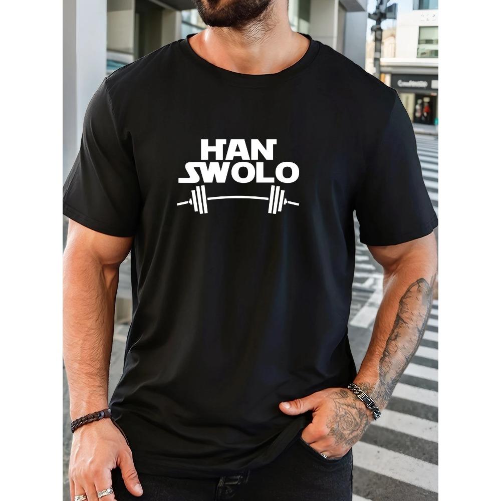Men s HAN SWOLO pattern summer casual round neck short T-shirt XXXXL темно-синього кольору
Men s HAN SWOLO pattern summer casual round neck short T-shirt XXXXL темно-синього кольору
