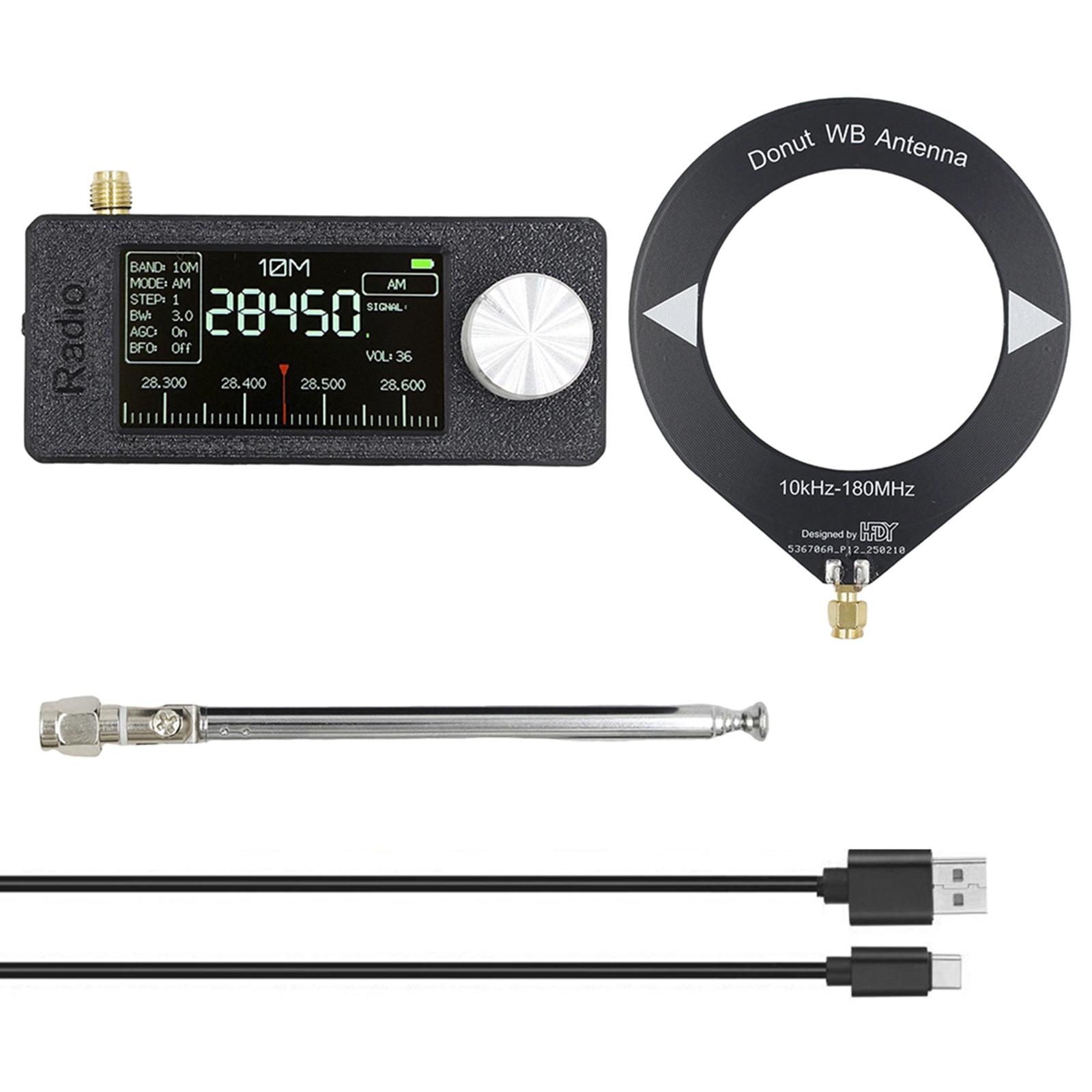 SI4732 Portable Radio 0.5-108MHz LSB USB AM FM Mini Pocket Radio with 2 Antenna чорний
SI4732 Portable Radio 0.5-108MHz LSB USB AM FM Mini Pocket Radio with 2 Antenna чорний