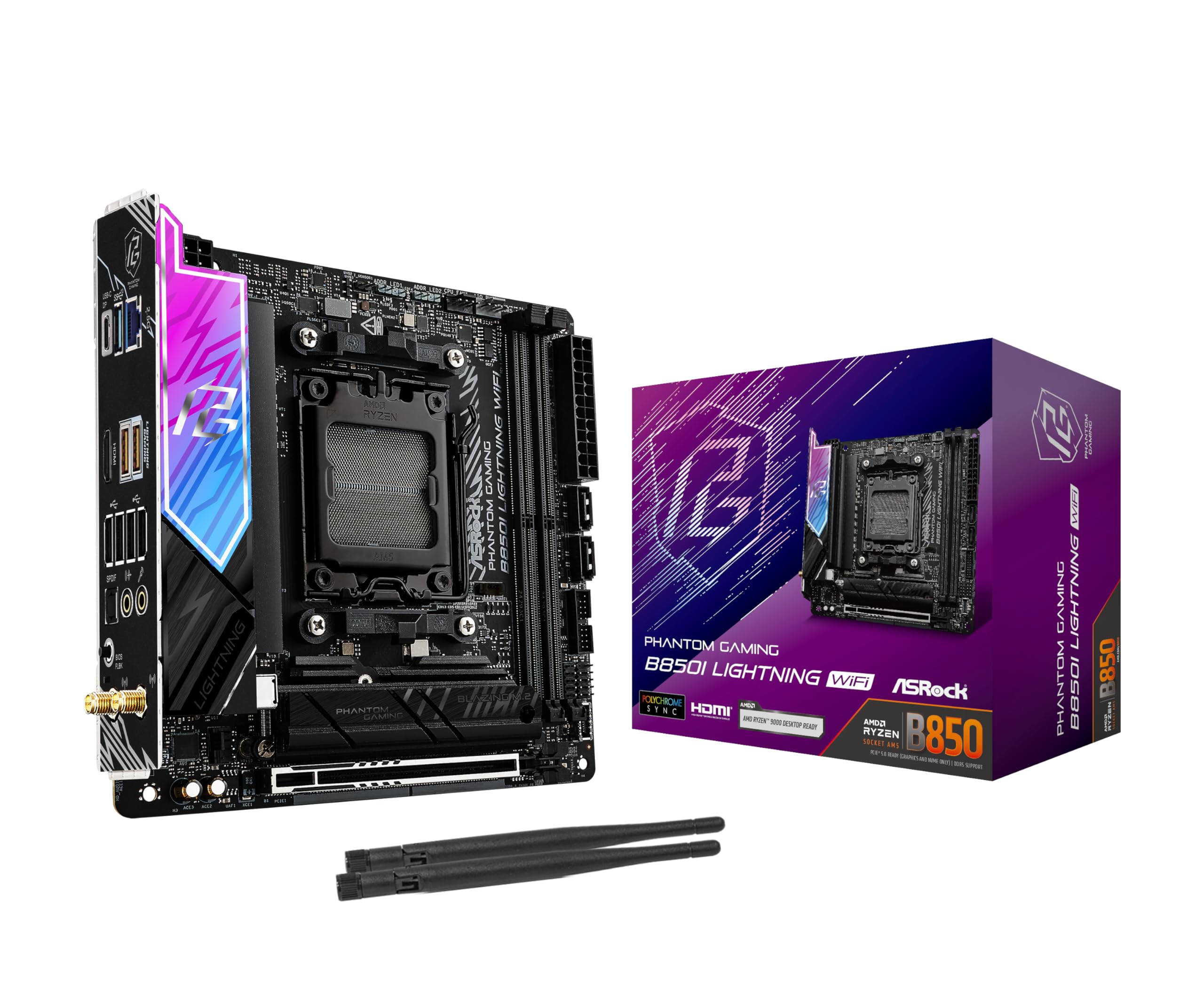 Материнська плата ASRock B850I Lightning WiFi Серія AMD Ryzen 9000 8000 7000 8000 7000 CPU DDR5 Материнська плата Mini ITX Авторизований дистриб’ютор / / / / (Сокет
Материнська плата ASRock B850I Lightning WiFi Серія AMD Ryzen 9000 8000 7000 8000 7000 CPU DDR5 Материнська плата Mini ITX Авторизований дистриб’ютор / / / / (Сокет