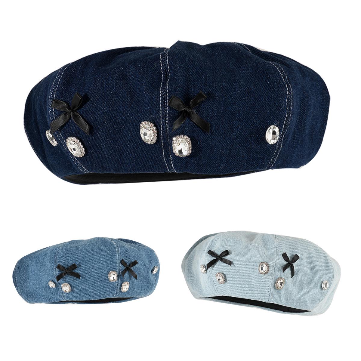 Women s Blue Denim Beret with Bow & Rhinestones for Shopping & Daily Wear M (56-58cm) синий
Women s Blue Denim Beret with Bow & Rhinestones for Shopping & Daily Wear M (56-58cm) синий