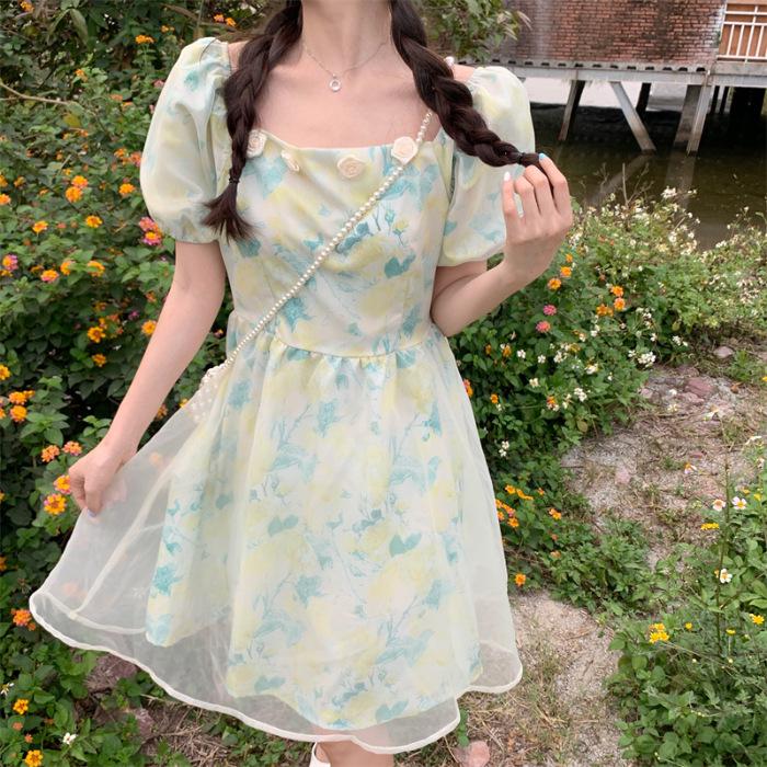 Women s Floral Print Puff Sleeve Square Neck Dress - Waist-Cinched Short Skirt, Princess Style, Summer 2026 Arrival Large
Women s Floral Print Puff Sleeve Square Neck Dress - Waist-Cinched Short Skirt, Princess Style, Summer 2026 Arrival Large