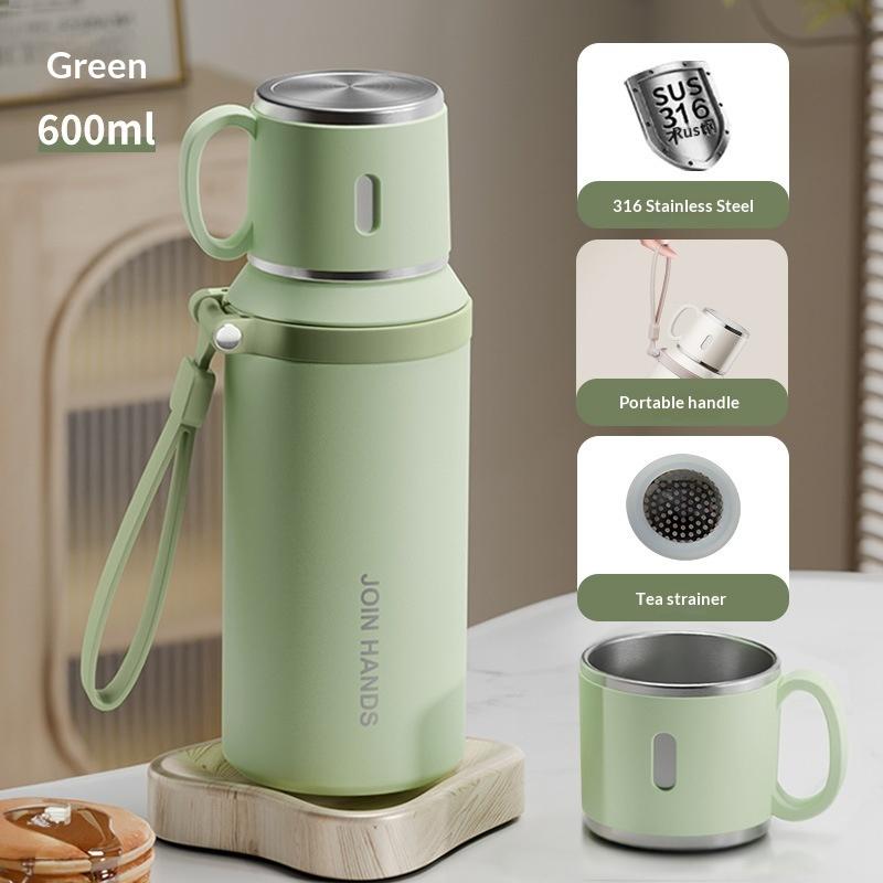 New Thickened Stainless Steel Tea And Water Separation Thermos Cup Large Capacity Household Water Cup Portable Water Bottle one size зелёный
New Thickened Stainless Steel Tea And Water Separation Thermos Cup Large Capacity Household Water Cup Portable Water Bottle one size зелёный