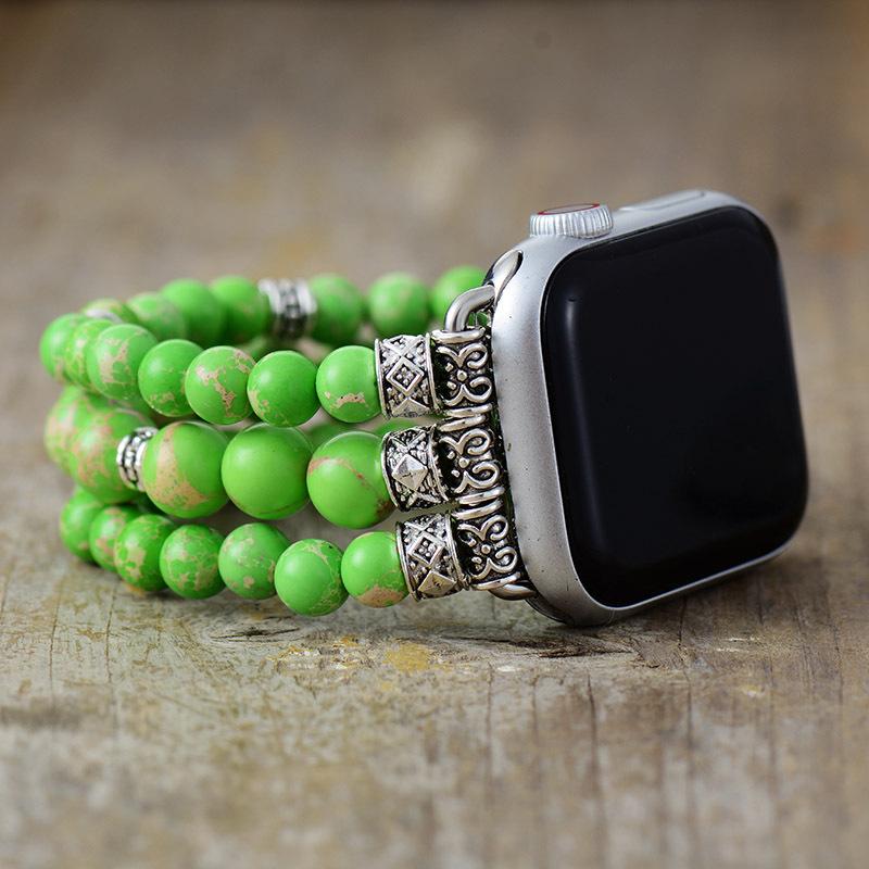 7-Color Handmade Stretch Apple Smart Watch With Bracelet Synthetic Emperor Stone Jewelry 38-41mm small size трава зеленый
7-Color Handmade Stretch Apple Smart Watch With Bracelet Synthetic Emperor Stone Jewelry 38-41mm small size трава зеленый