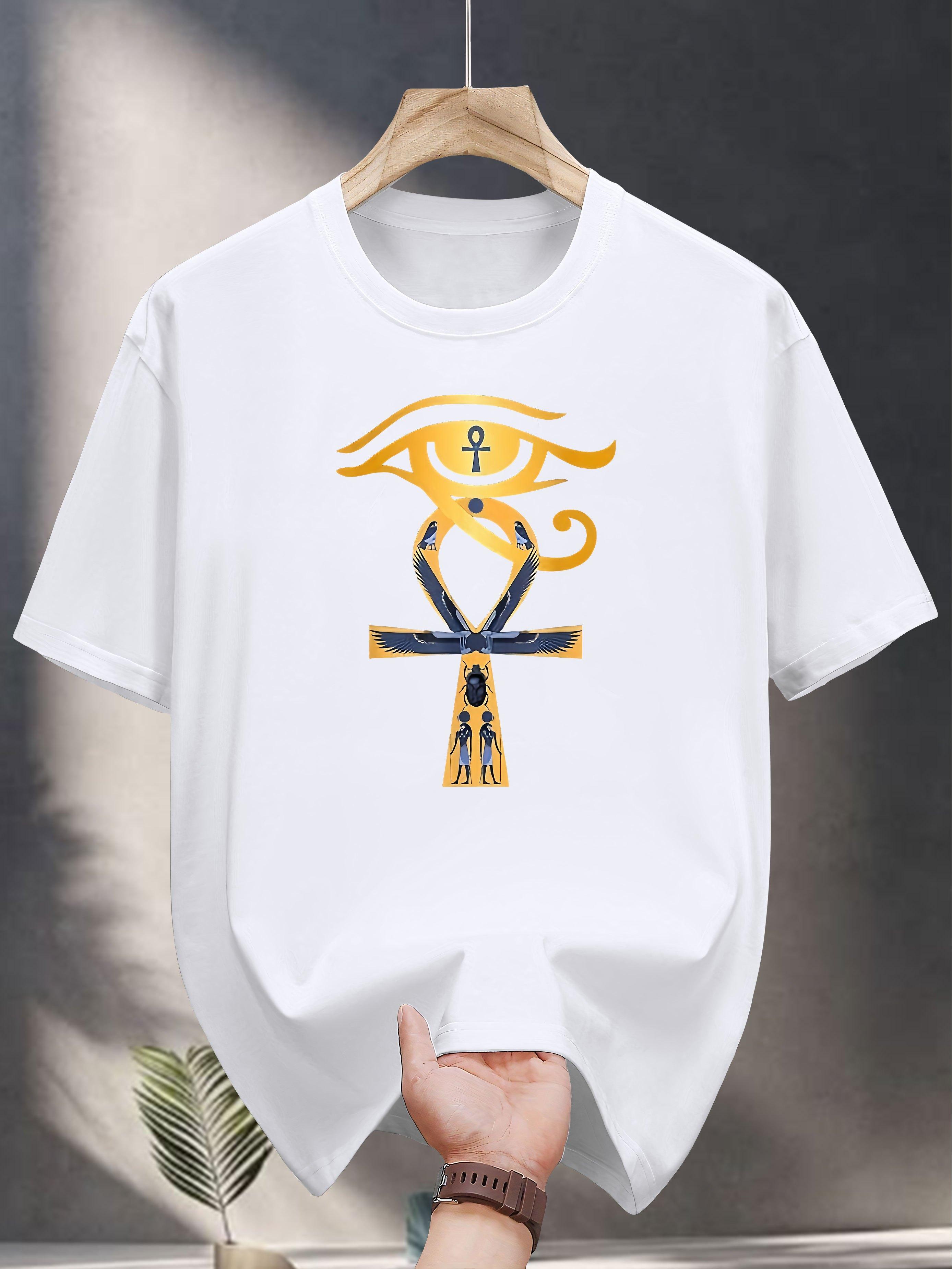 Heavyweight 200gsm Cotton T-shirt - Egyptian Eye of Horus Print Tee in White XXXL
Heavyweight 200gsm Cotton T-shirt - Egyptian Eye of Horus Print Tee in White XXXL
