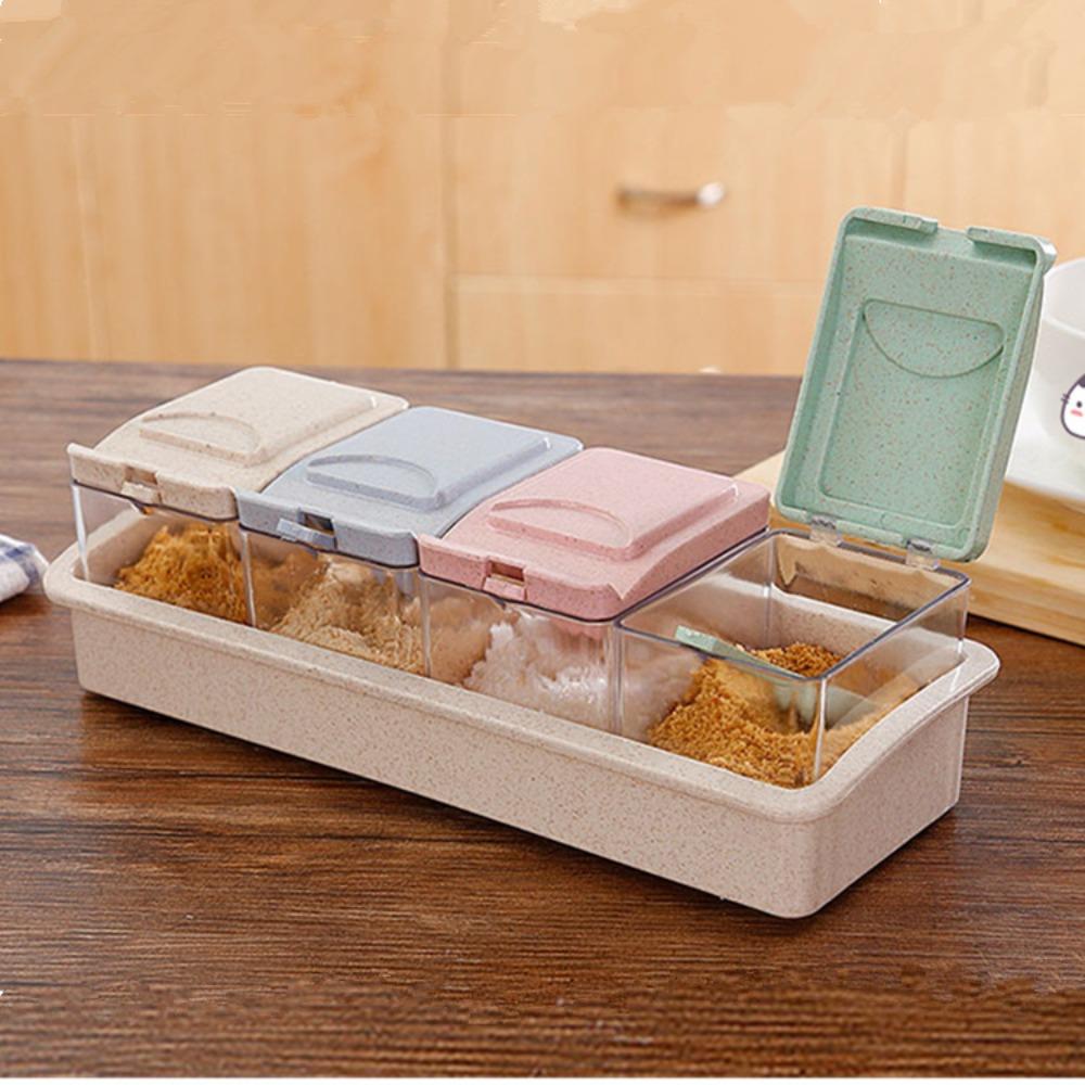 with Spoon Spice Container Set Eco-friendly Kitchen Organizer New Storage Spice Jars Kitchen Use
with Spoon Spice Container Set Eco-friendly Kitchen Organizer New Storage Spice Jars Kitchen Use